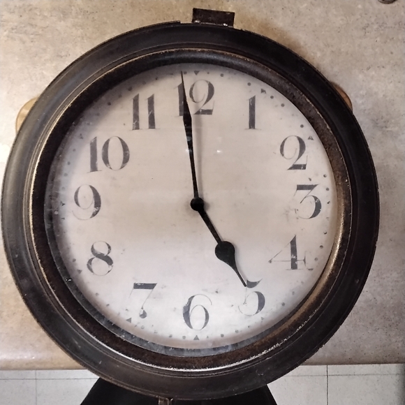 MAKE OFFER ANTIQUE HANGING CLOCK OVER 100 YEARS OLD - Picture 2 of 2